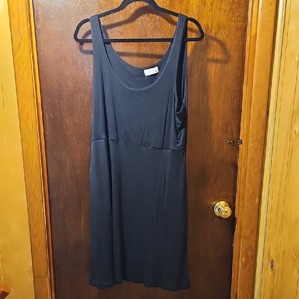 Black Sleeveless Scoop Neck Mini Sundress